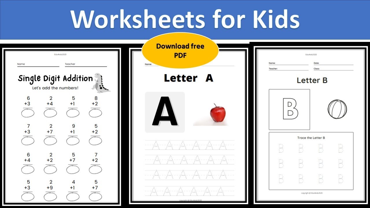worksheets for kids free worksheets for prep nursery lkg ukg and