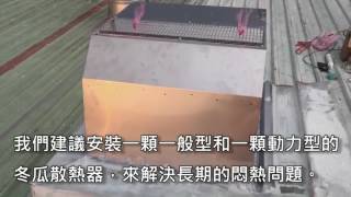 冬瓜鐵皮屋散熱器安裝實例-台北陳老闆(通風球散熱器)