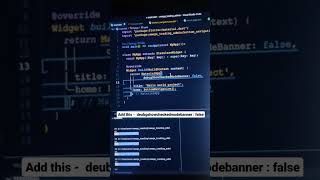 how to remove debug banner#flutter
