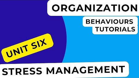 Organization Behaviours Unit Six Tutorials