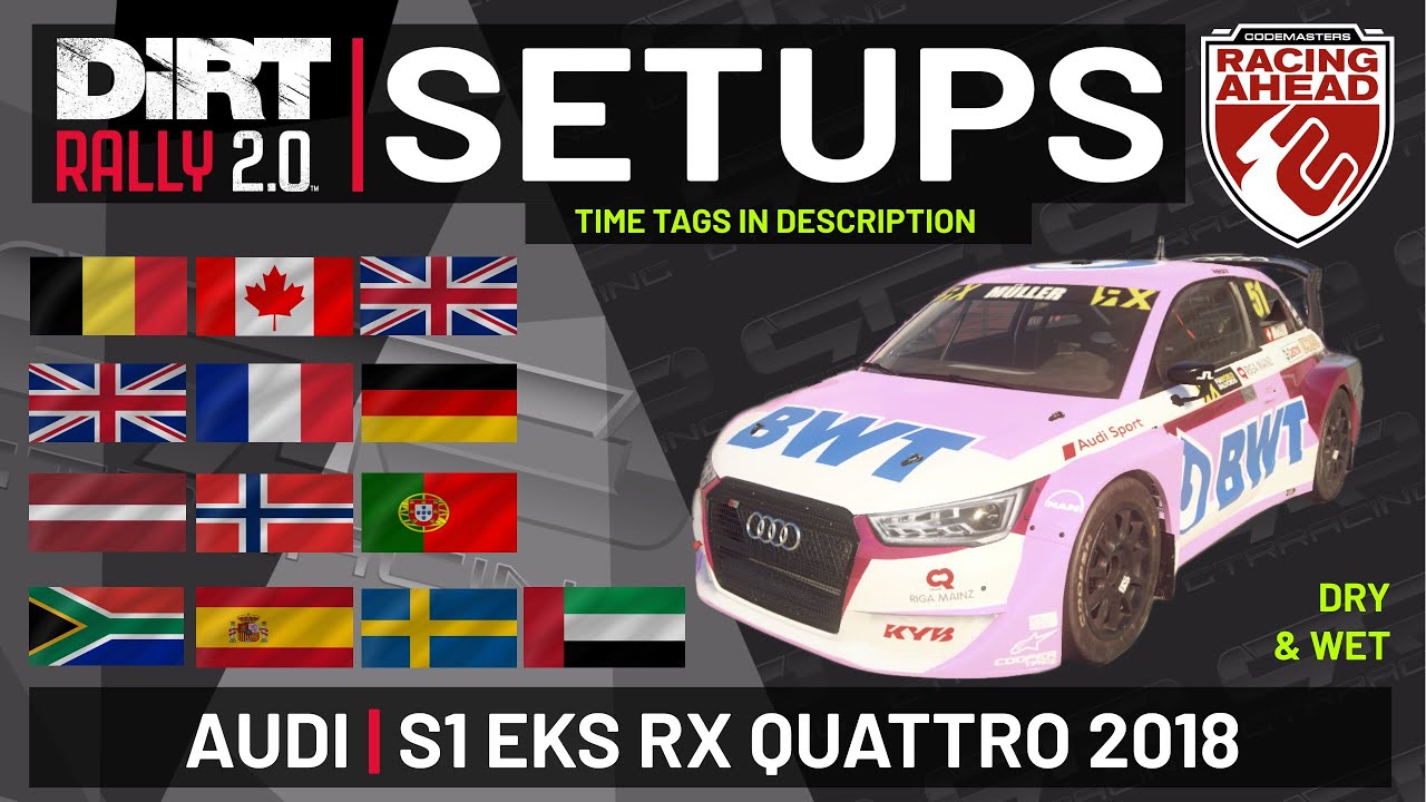 Audi S1 EKS RX 2018 RX SETUPS DRY & WET 13 Locations DiRT Rally 2