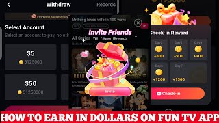 КАК ЗАРАБАТЫВАТЬ В ДОЛЛАРАХ В ПРИЛОЖЕНИИ FUN TV screenshot 5