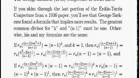 George Szekeres' Theorem IS PROVED!!!