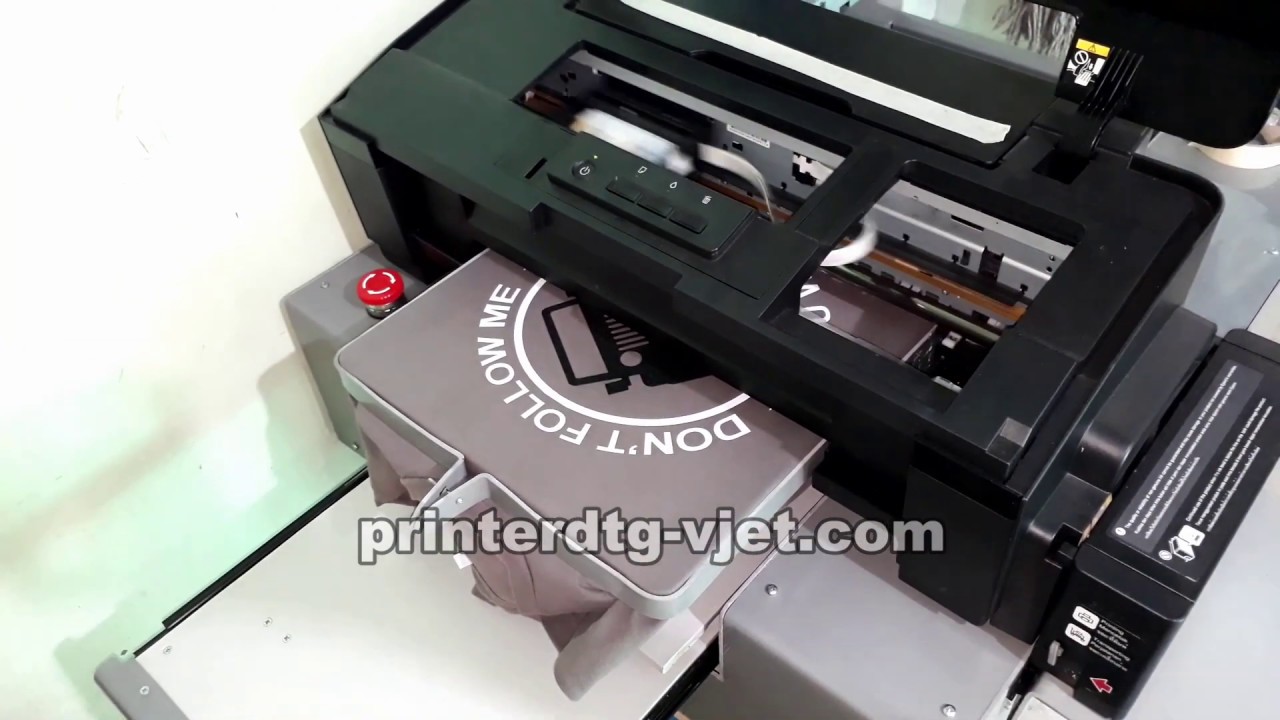 Print kaos  warna  di mesin  printer DTG L1800 YouTube