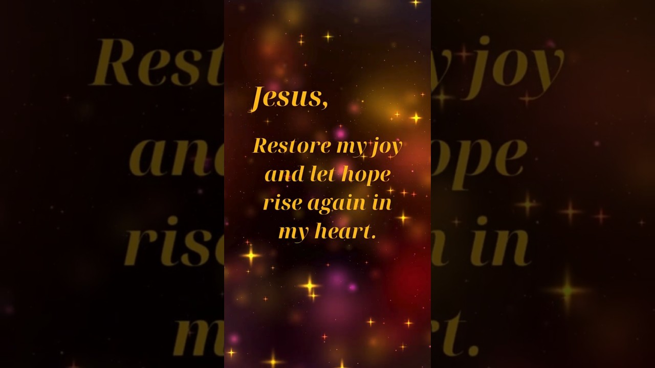 Restore My Joy, Lord 🙏✨ | Prayer to Renew Hope & Heal a Heavy Heart (Psalm 