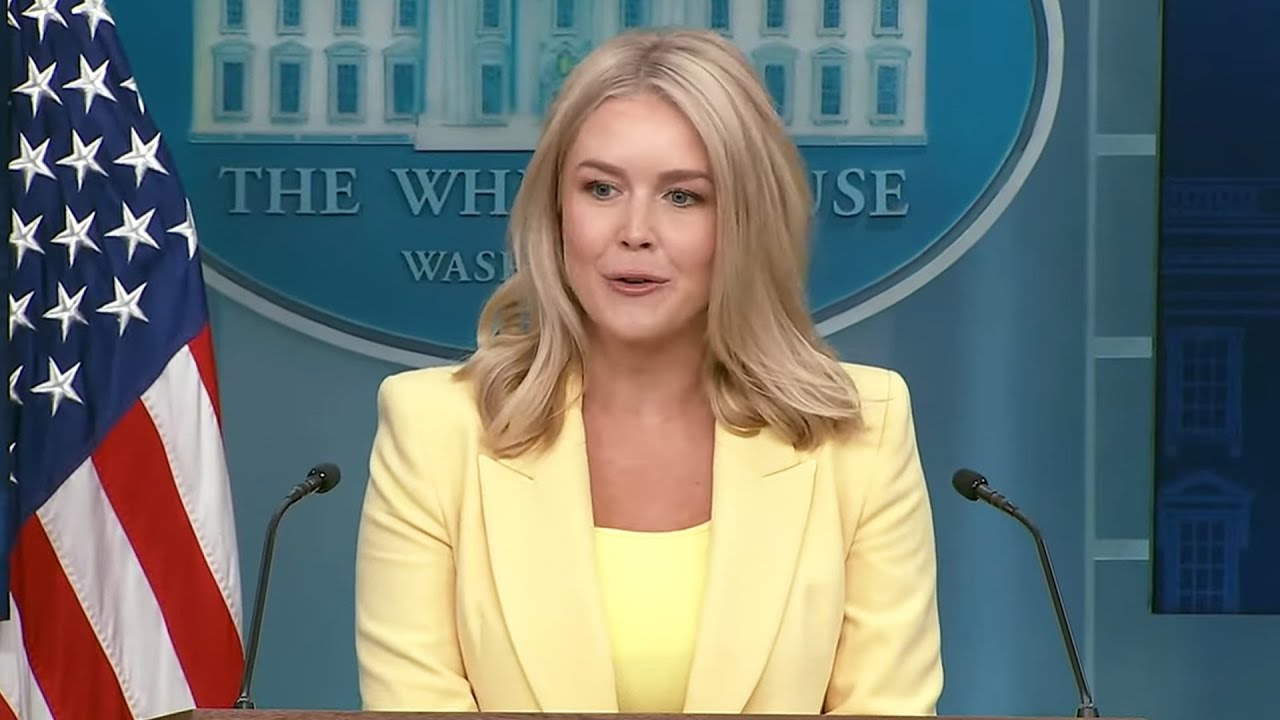 Trump Press Secy SMIRKS as MAGA influencer collapses