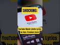 The End of Free Lyrics on YouTube Music? #youtubemusic