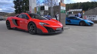 Delta Red McLaren 675LT - Start up, Accelerations on Track!