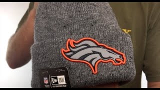 Broncos 'HEATHERED-SPEC' Grey Knit Beanie Hat by New Era