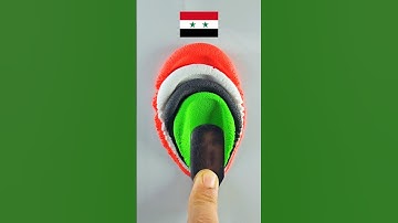 What color do mixed Flags Make? #satisfying #colormixing #mixingcolours #shorts