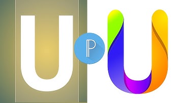 U unique logo design pixel lab [ Full tutorial ]