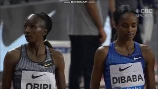3000m Hellen Obiri VS Genzebe Dibaba Diamond League Doha 2019 - English Commentary
