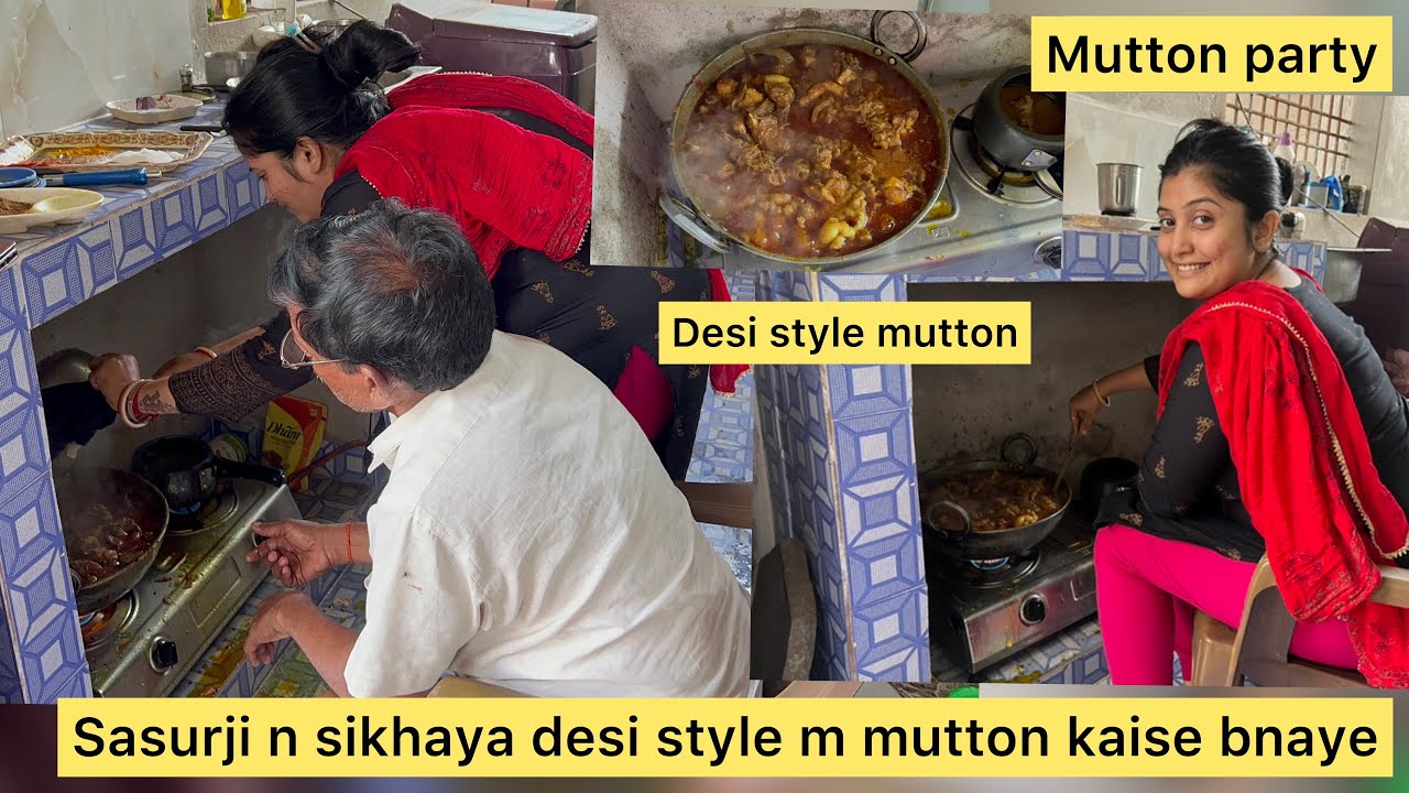 Desi style mutton || sasurji n sikhaya desi style m mutton kaise bnaye❤️||mutton party #vlog #viral