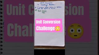 Speed Unit Conversion Challenge - Numericals || #speed #science #education
