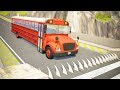 Spikes Embedded in Ramp against Bus Jumping Crashes #4 - BeamNG.drive