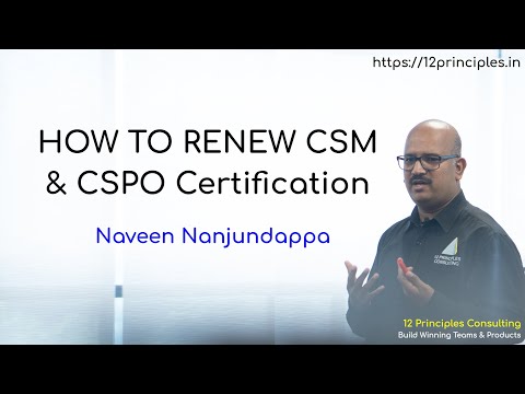 Renew CSM & CSPO Certification