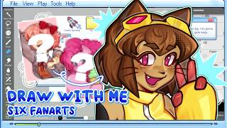 Draw w/ me 🧁 Six Fanarts pt. 1 | IbisPaint | iPad ASMR