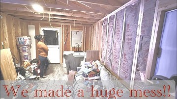 Starting the kitchen in the Off grid cabin/tiny house build