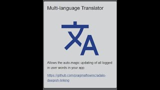 Multilanguage Adalo App for logged in users (1/2)