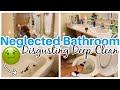 VERY NEGLECTED MASTER BATHROOM | DISGUSTING DEEP CLEAN | CLEANING MOTIVATIONAL