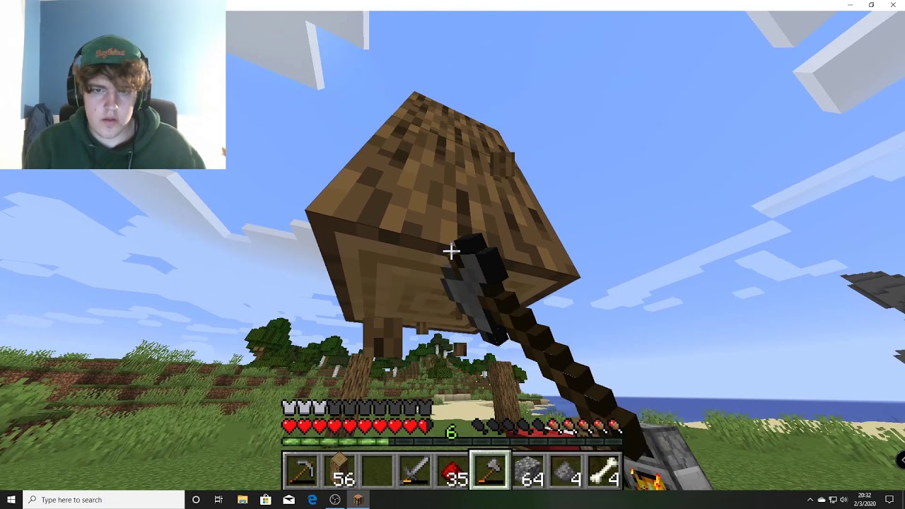 Building The First House! Minecraft Survival Gameplay Part 2 - YouTube