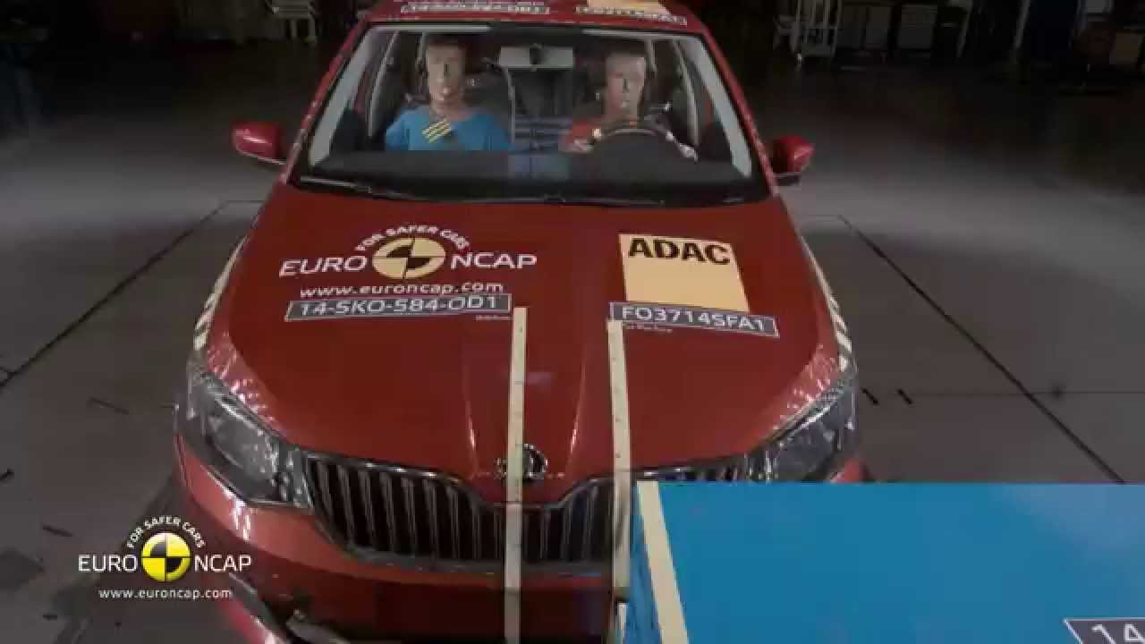 Euro Ncap Crash Test Of Skoda Fabia 2014 Youtube