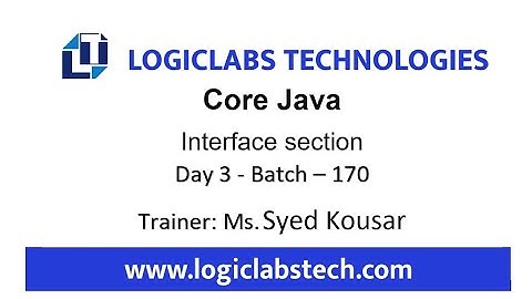 Interface section -Core Java Day 3