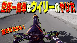 【誰でもできる！】世界一簡単なウイリーのやり方を解説します！【WR250R】