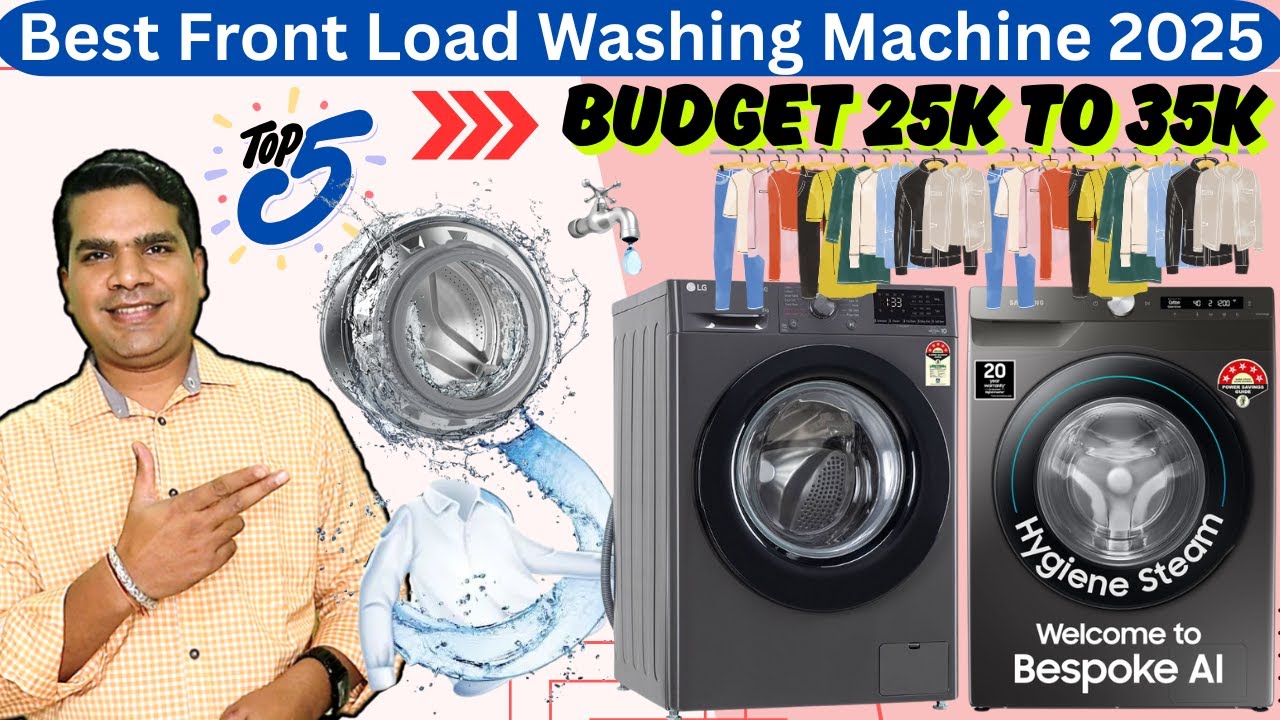 Top 5 Best Front Load Washing Machines in India 2025 | Best Washing ...
