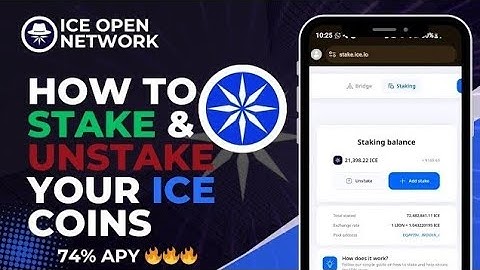 How To Stake & Unstake Your Ice Coins On Ice Open Network Chain To Earn  A Juicy 74% APY