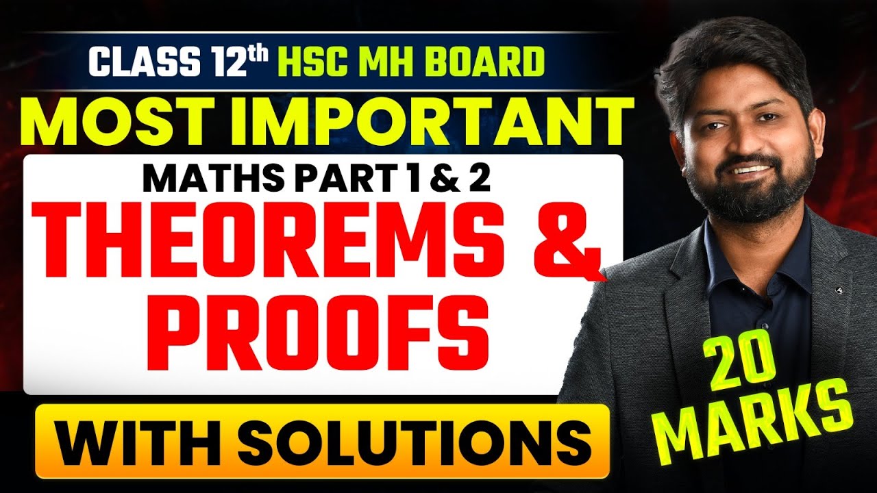 Class 12 th Maths Most Important Theorems & Proofs With Solutions ...