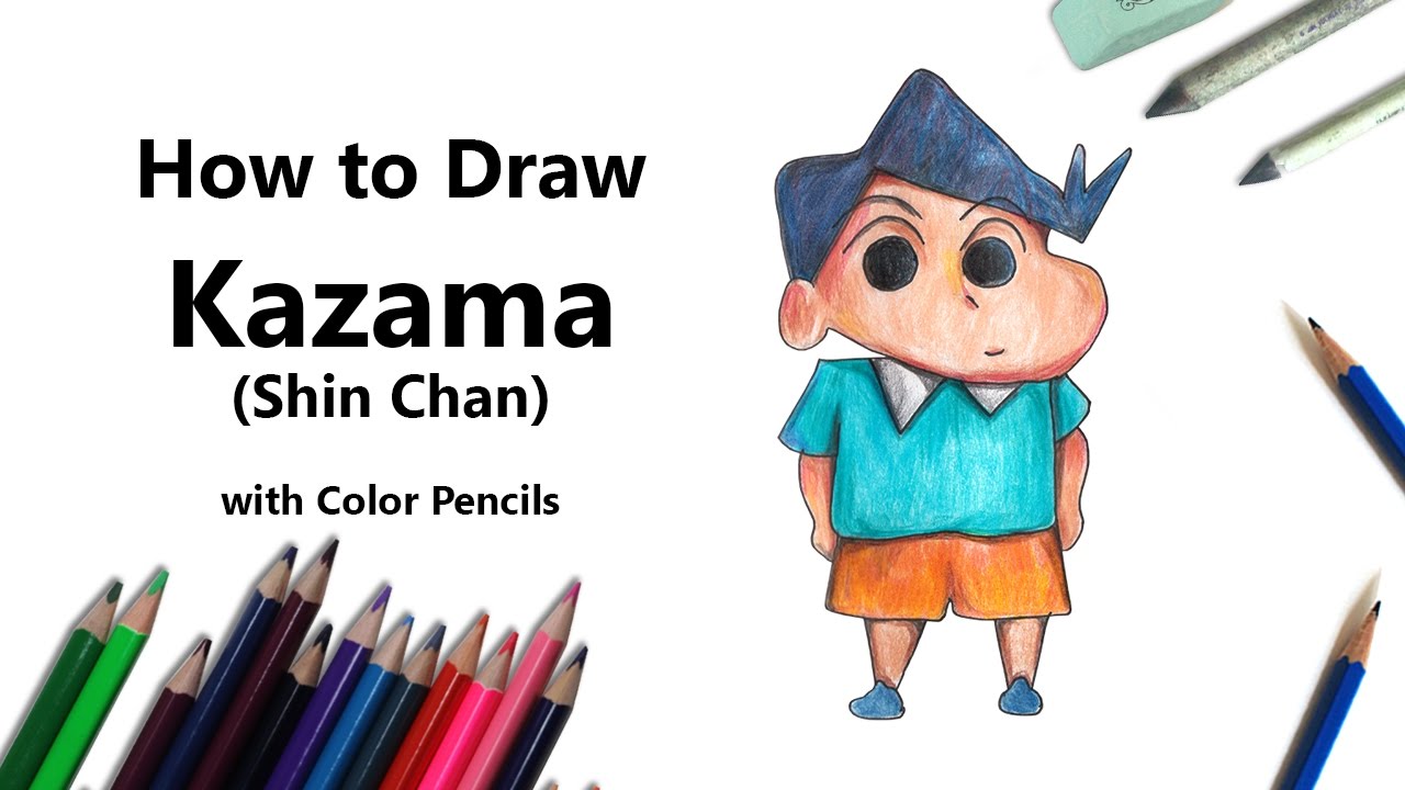 How to draw ShinChan step by step | Shin-Chan Nohara - YouTube