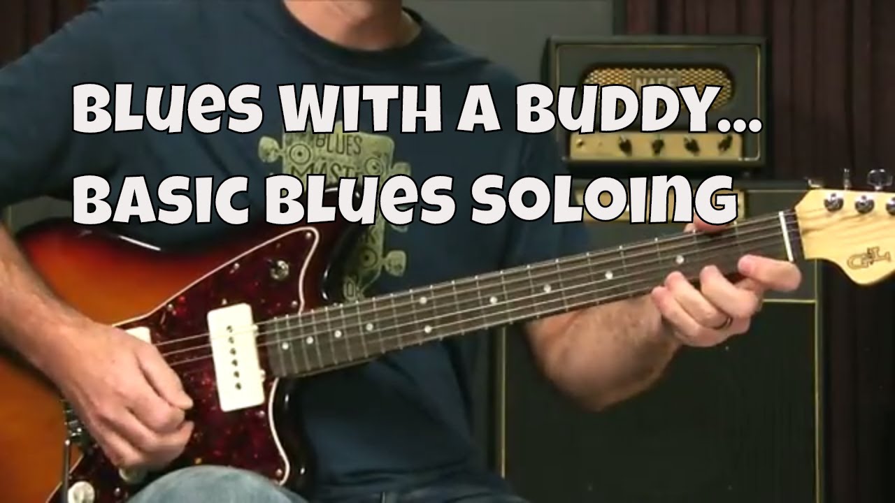 Blues With A Buddy - Slow Blues In E Soloing (1) - Blues Guitar Lesson