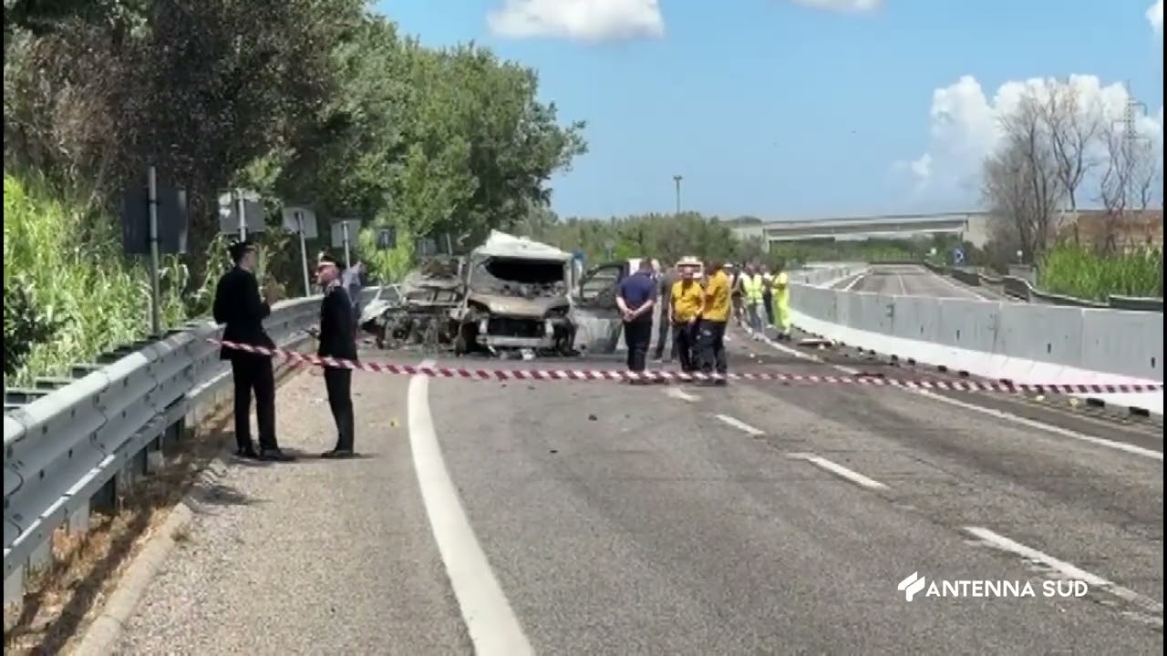 04 LUGLIO 2024   BRINDISI   TERRORE SULLA STATALE, ASSALTO AL PORTAVALORI