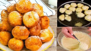 BUÑUELOS DE LA ABUELA receta FÁCIL Y RÁPIDA  con sólo 4 INGREDIENTES  nunca falla SUPER ESPONJOSOS