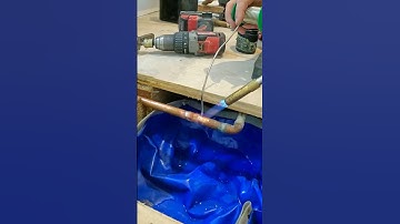 Fixing two screw holes in copper pipe! #asmr #howto #diy #plumbing #subscribe #youtubeshorts #tools