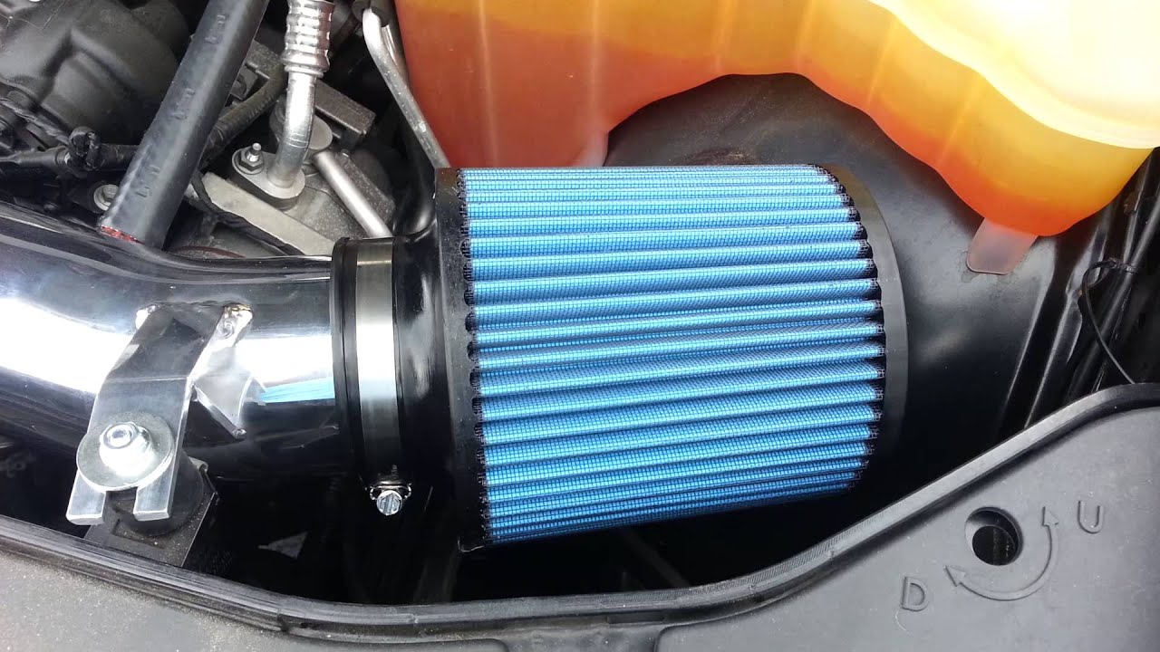 2011 dodge charger v6 with a cold air intake - YouTube