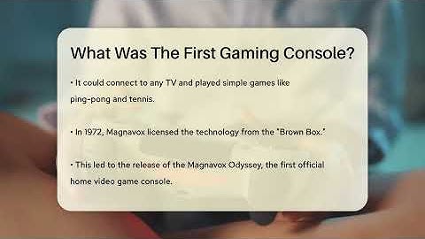 What Was The First Gaming Console? - Video Gamers Vault