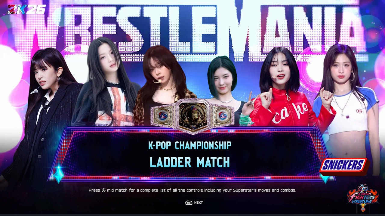 WWE 2K25&2K26 KXW K-CULTURE SPECIAL LADDER MATCH MATCH 윈터 vs 김다연 vs 키야 vs 류진 vs 안유진 vs 아현