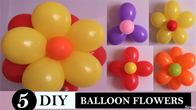 How To Make Balloon Flower/ Easy Balloon Decoration At Home - Party  Decorations. 