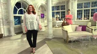 Liz Claiborne New York 3/4 Sleeve Printed Blouse with Pat James-Dementri