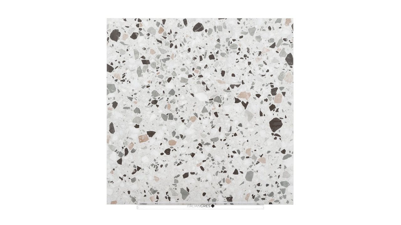Classic venetian terrazzo floor white and black for outdoor - AVE 5001 60x60x2 - ItalianGres