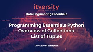 Programming Essentials Python - Overview of Collections - List of Tuples