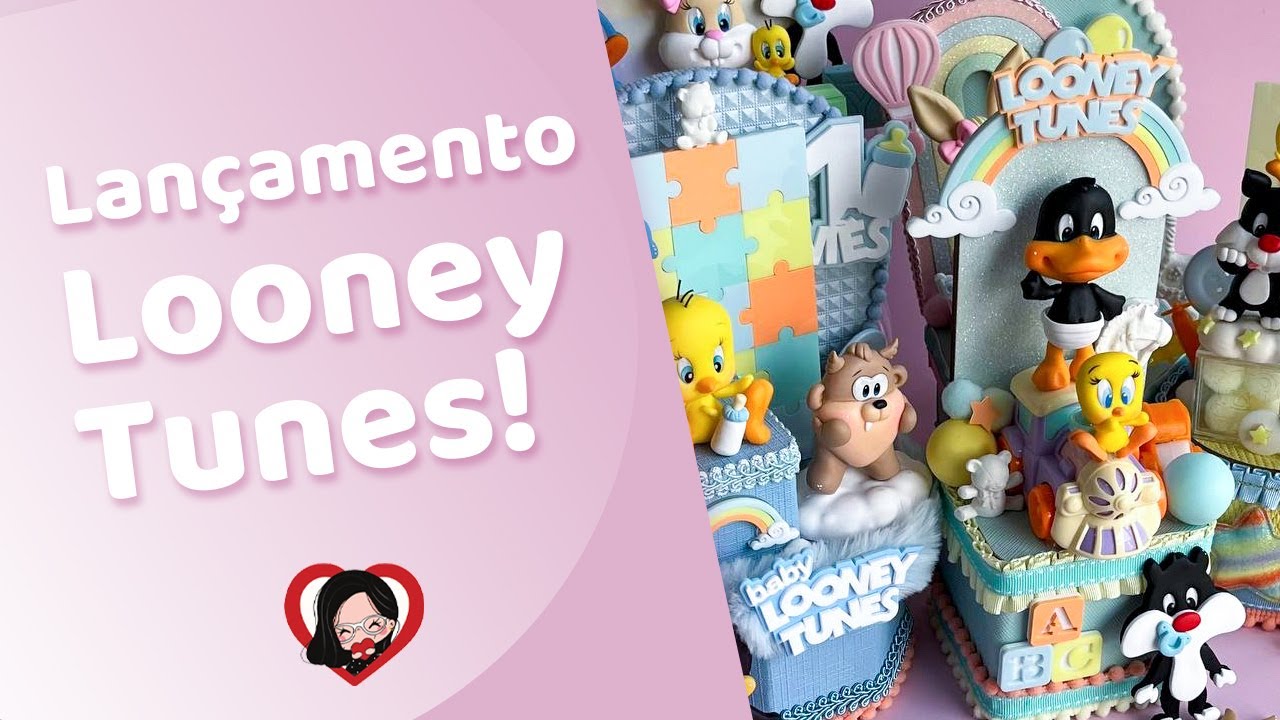 Lançamento completo Looney Tunes! Moldes + Cortadores #biscuit #aplique #porcelanafria #craft