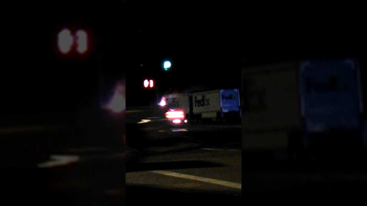 FedEx Semi on Fire