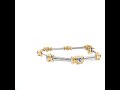 Montana Yogo Sapphire 14K White & Yellow Gold Bezel Set Cable Bracelet