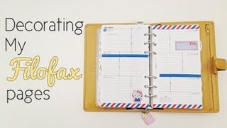 Decorating My Filofax Pages