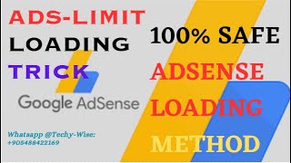 ADS LIMIT LOADING (Made over 800$ in a day) ADSENSE LOADING TRICK||  || HIGH CPC || SOLVE ADS LIMIT