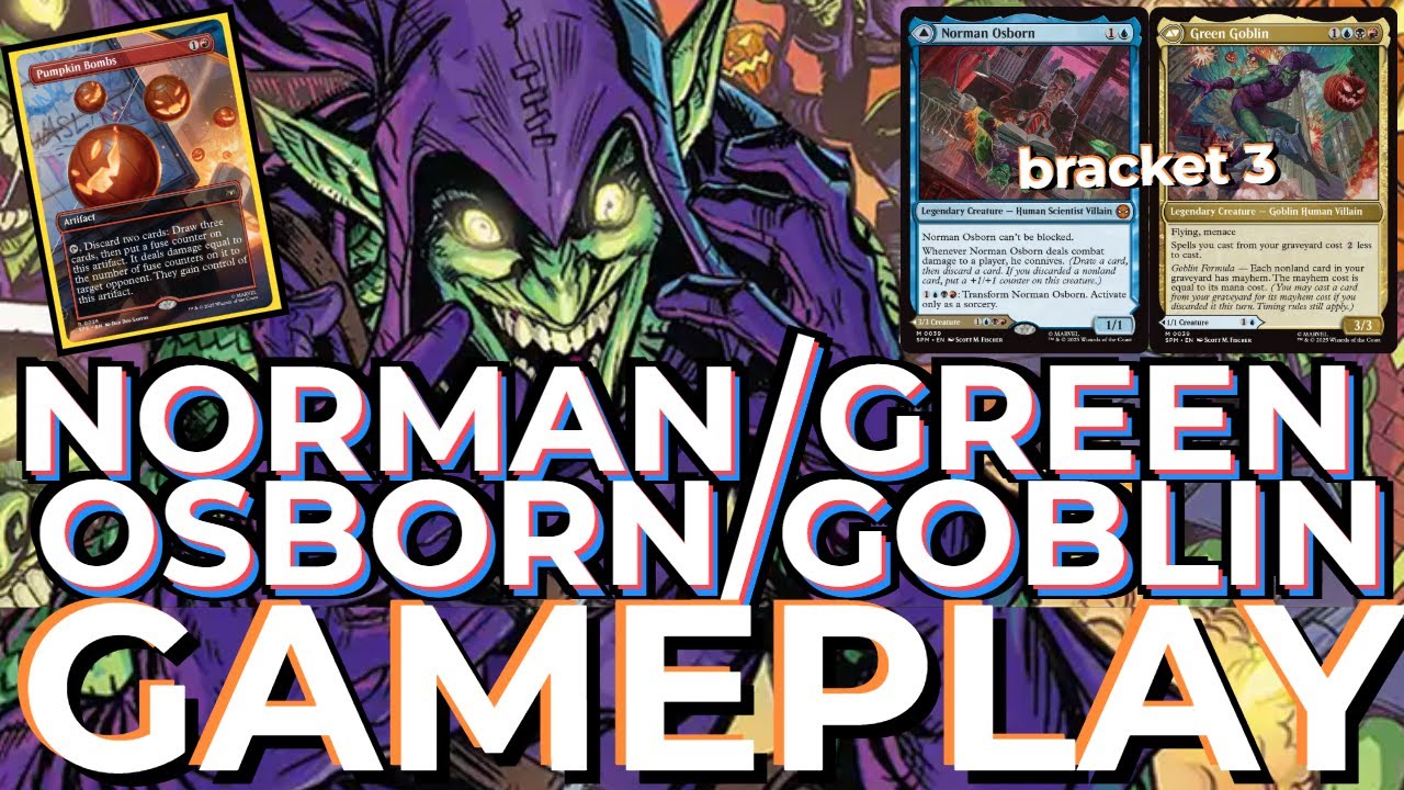 GREEN GOBLIN MAYHEM! Norman Osborn EDH Gameplay v Shadow, Dyadrine, Arcades MTG Deck Tech Spider-Man