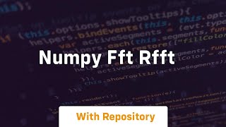 numpy fft rfft